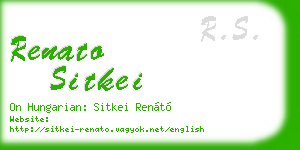 renato sitkei business card